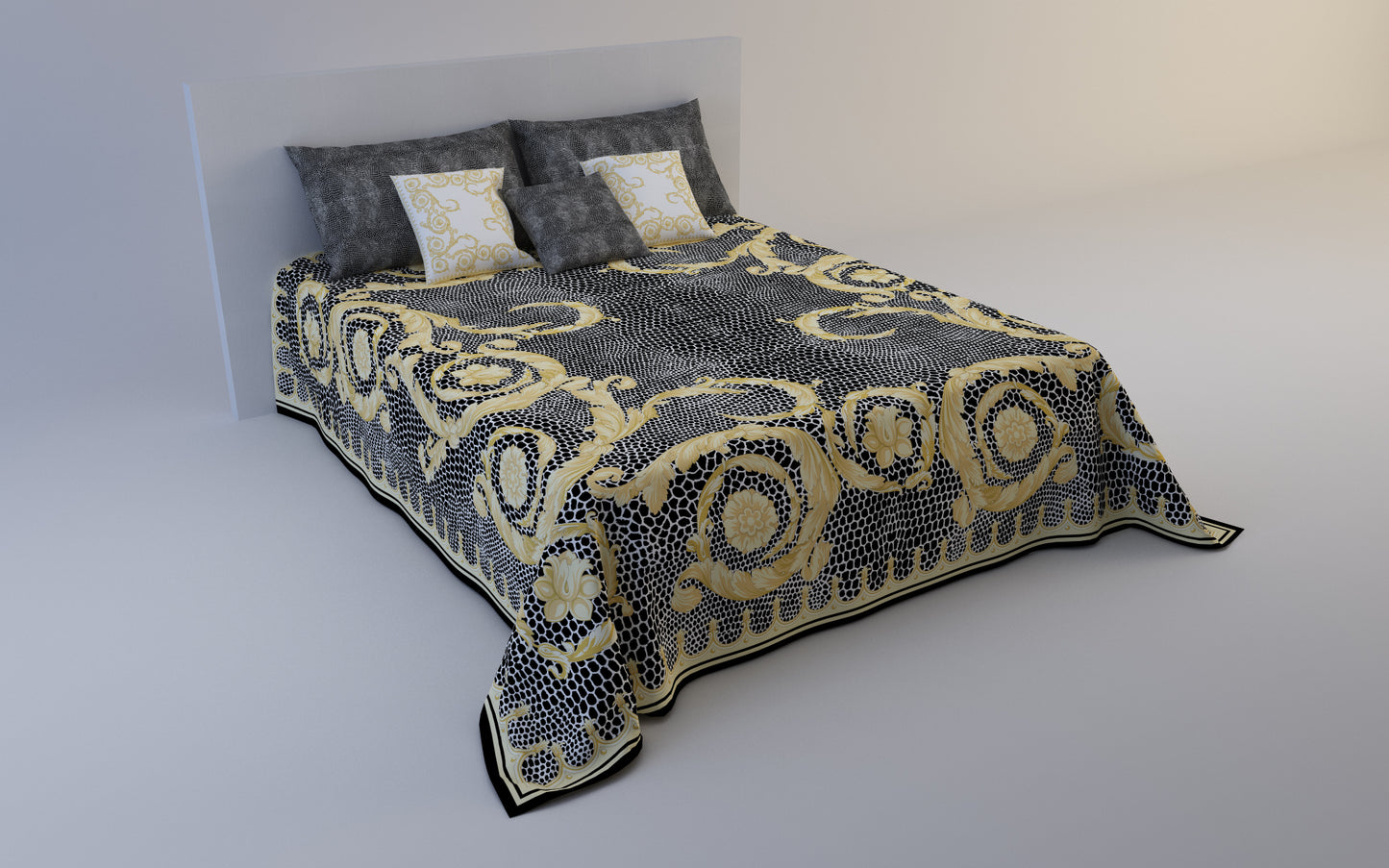 Copriletto Elegant oro + 2 Federe