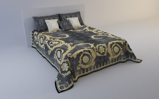 Copriletto Elegant oro + 2 Federe