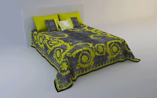 Copriletto Elegant verde + 2 Federe